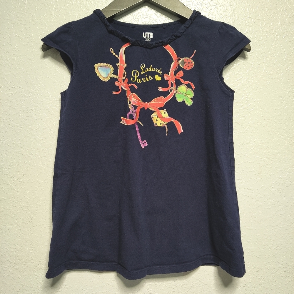 Uniqlo Cap Sleeve‎ Top 9-10 Navy